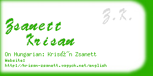 zsanett krisan business card